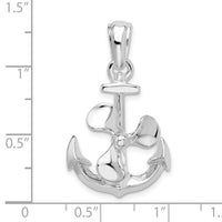 Load image into Gallery viewer, De-Ani Sterling Silver Rhodium-Plated Moveable 3D Anchor with Propeller Pendant

