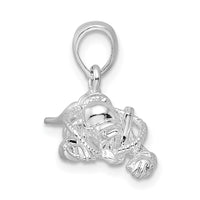Load image into Gallery viewer, De-Ani Sterling Silver Rhodium-Plated Polished 3D Male Scuba Diver Pendant
