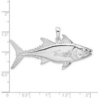 Load image into Gallery viewer, De-Ani Sterling Silver Rhodium-Plated Polished Skipjack Tuna Fish Pendant
