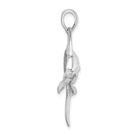 Load image into Gallery viewer, De-Ani Sterling Silver Rhodium-Plated Polished Mahi-Mahi Fish Pendant
