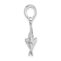 Load image into Gallery viewer, De-Ani Sterling Silver Rhodium-Plated Polished 3D Cobia Fish Pendant
