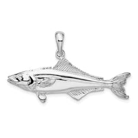 Load image into Gallery viewer, De-Ani Sterling Silver Rhodium-Plated Polished 3D Cobia Fish Pendant
