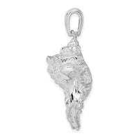 Load image into Gallery viewer, De-Ani Sterling Silver Rhodium-Plated Polished Conch Shell Pendant
