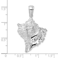 Load image into Gallery viewer, De-Ani Sterling Silver Rhodium-Plated Polished Conch Shell Pendant
