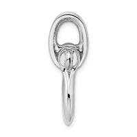 Load image into Gallery viewer, De-Ani Sterling Silver Rhodium-Plated 3D Large Shackle Link with Pulley Pendant
