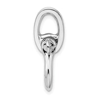 Load image into Gallery viewer, De-Ani Sterling Silver Rhodium-Plated 3D Medium Shackle Link with Pulley Pendant
