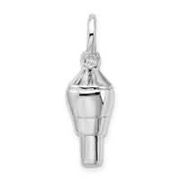 Load image into Gallery viewer, De-Ani Sterling Silver Rhodium-Plated Polished 3D Swivel with Shackle Bail Pendant
