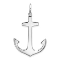 Load image into Gallery viewer, De-Ani Sterling Silver Rhodium-Plated Polished 3D Large Anchor Pendant
