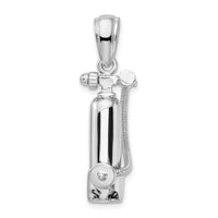 Load image into Gallery viewer, De-Ani Sterling Silver Rhodium-Plated 3D Single Scuba Tank with Hose Pendant
