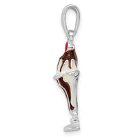 Load image into Gallery viewer, De-Ani Sterling Silver Rhodium-Plated Enameled Chocolate Sundae Pendant
