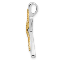 Load image into Gallery viewer, De-Ani Sterling Silver Rhodium-Plated Dancing Starfish with 14k Accent Slide
