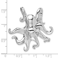 Load image into Gallery viewer, De-Ani Sterling Silver Rhodium-Plated Polished Octopus Slide
