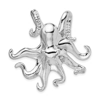 Load image into Gallery viewer, De-Ani Sterling Silver Rhodium-Plated Polished Octopus Slide
