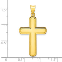 Load image into Gallery viewer, Sterling Silver Gold-tone Polished Solid Cross Pendant
