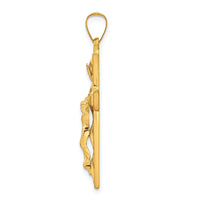 Load image into Gallery viewer, Sterling Silver Gold-tone Polished Solid INRI Crucifix Pendant
