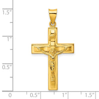 Load image into Gallery viewer, Sterling Silver Gold-tone Polished Solid INRI Crucifix Pendant
