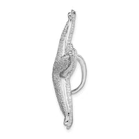 Load image into Gallery viewer, De-Ani Sterling Silver Rhodium-Plated Polished and Textured Starfish Slide
