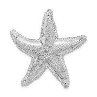 Load image into Gallery viewer, De-Ani Sterling Silver Rhodium-Plated Polished and Textured Starfish Slide
