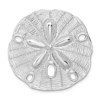 Load image into Gallery viewer, De-Ani Sterling Silver Rhodium-Plated Polished and Textured Large Sand Dollar Slide
