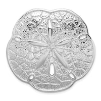 Load image into Gallery viewer, De-Ani Sterling Silver Rhodium-Plated Polished Sand Dollar with Scalloped Edge Slide
