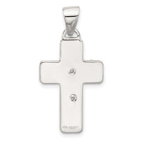 Load image into Gallery viewer, Sterling Silver Satin and Polished Crucifix Cross Pendant
