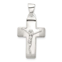Load image into Gallery viewer, Sterling Silver Satin and Polished Crucifix Cross Pendant
