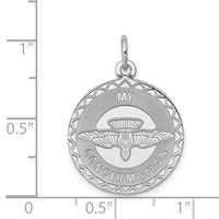 Load image into Gallery viewer, Sterling Silver Rhodium-plated My Confirmation Disc Charm
