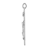 Load image into Gallery viewer, Sterling Silver Rhodium-plated Crucifix Pendant
