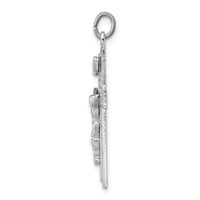 Load image into Gallery viewer, Sterling Silver Rhodium-plated Enameled Crucifix Pendant
