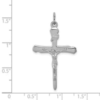 Load image into Gallery viewer, Sterling Silver Rhodium-plated Crucifix Pendant
