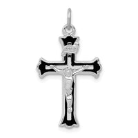 Load image into Gallery viewer, Sterling Silver Rhodium-plated Enameled INRI Crucifix Charm
