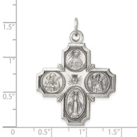 Load image into Gallery viewer, Sterling Silver Antiqued 4-way Medal
