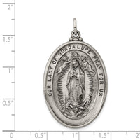 Load image into Gallery viewer, Sterling Silver Antiqued Our Lady of Guadalupe Medal
