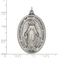 Load image into Gallery viewer, Sterling Silver Antiqued Miraculous Medal
