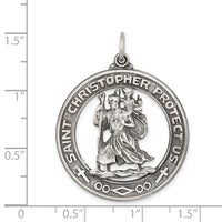 Load image into Gallery viewer, Sterling Silver Antiqued St. Christopher Medal

