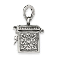 Load image into Gallery viewer, Sterling Silver Antiqued Square Prayer Box Pendant
