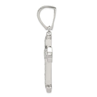 Load image into Gallery viewer, Sterling Silver Rhodium-plated CZ Cross Pendant
