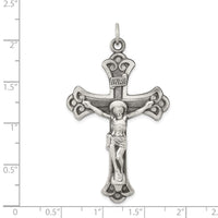 Load image into Gallery viewer, Sterling Silver Antiqued INRI Crucifix Pendant
