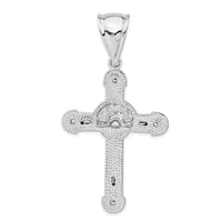Load image into Gallery viewer, Sterling Silver Polished CZ Crucifix Pendant
