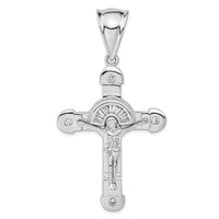 Load image into Gallery viewer, Sterling Silver Polished CZ Crucifix Pendant
