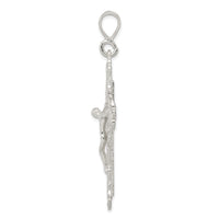 Load image into Gallery viewer, Sterling Silver Diamond-Cut Crucifix Pendant
