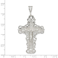 Load image into Gallery viewer, Sterling Silver Diamond-Cut Crucifix Pendant
