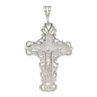 Load image into Gallery viewer, Sterling Silver Diamond-Cut Crucifix Pendant
