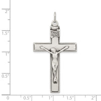 Load image into Gallery viewer, Sterling Silver Antiqued INRI Crucifix Pendant
