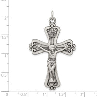 Load image into Gallery viewer, Sterling Silver Antiqued INRI Crucifix Pendant
