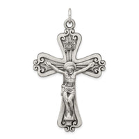 Load image into Gallery viewer, Sterling Silver Antiqued INRI Crucifix Pendant
