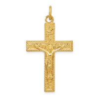 Load image into Gallery viewer, Sterling Silver &amp; 24k Gold -plated INRI Crucifix Pendant
