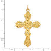Load image into Gallery viewer, Sterling Silver &amp; 24k Gold -plated INRI Crucifix Pendant
