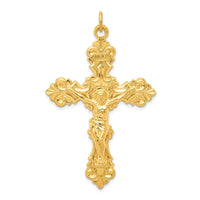 Load image into Gallery viewer, Sterling Silver &amp; 24k Gold -plated INRI Crucifix Pendant

