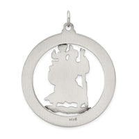 Load image into Gallery viewer, Sterling Silver Antiqued Saint Christopher Medal

